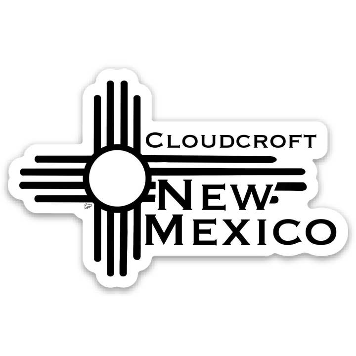 Cloudcroft NM Zia Sticker for wholesale by Bugsy's