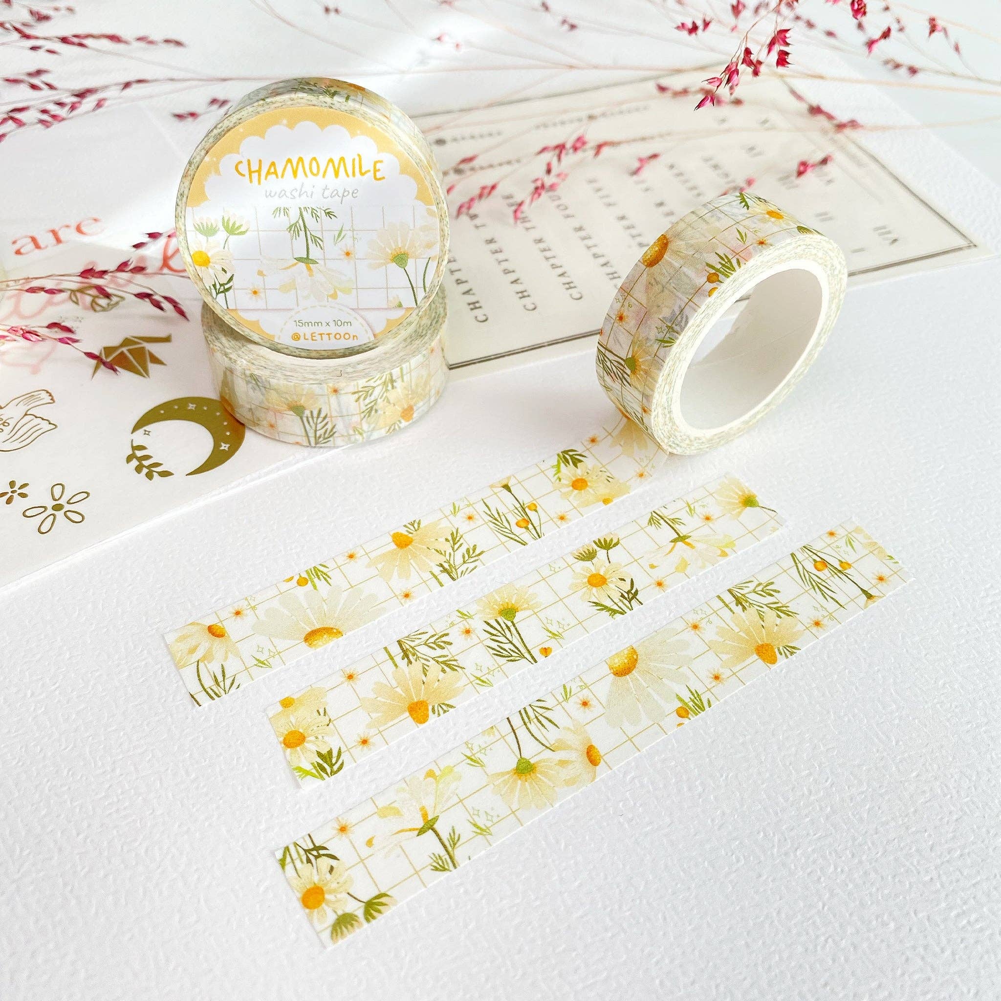 Lettoon - Wholesale Washi Tape - Washi Tape - Chamomile & Sunflower0