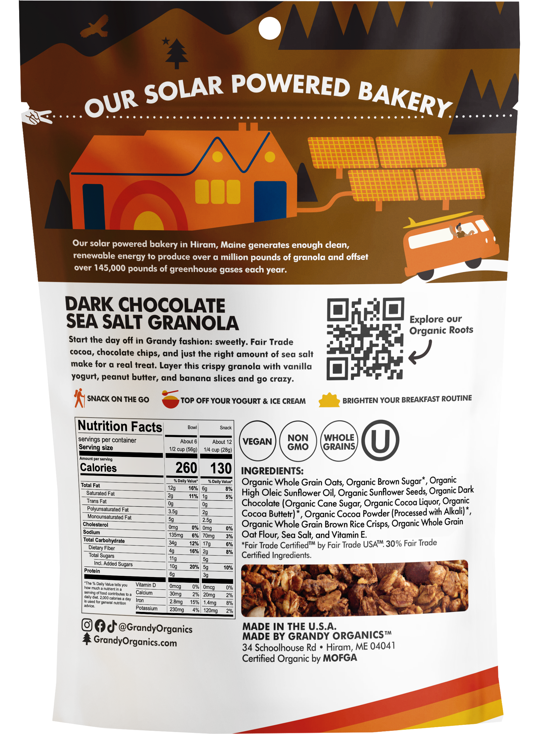 Grandy Organics – Großhandel Granola – Dunkles Schokoladen-Meersalz-Müsli2