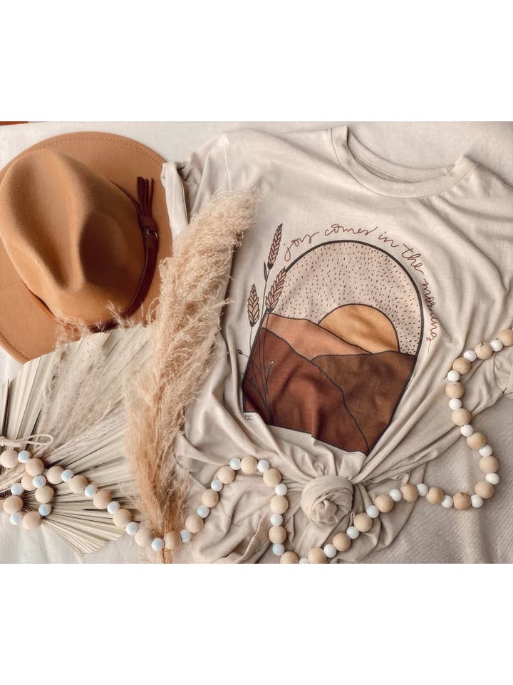 Whitney | Chaudoin Creations - Wholesale T-Shirt (Graphic) - Women's - Joy Comes In The Morning Graphic Tee1