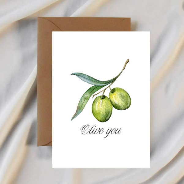 Olive You Card for wholesale by Party Collective