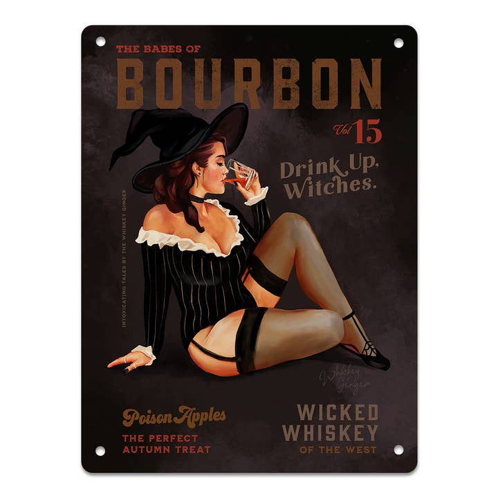 Mid State Signs - Wholesale Art Print - Babes Of Bourbon Vol. 15: Sexy Vintage Pinup Metal Art Print