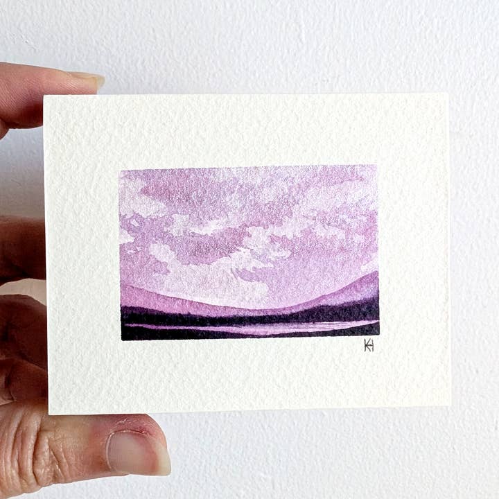 Studio Keturah - Wholesale Painting/Drawing - Original Mini Watercolour Artwork Blocks - PINK1