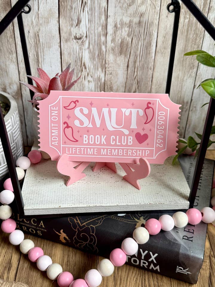 Bookish Shelf Sitter and Decor with Reading Tickets for wholesale by Briar layne