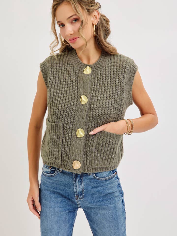 Sweet Lovely by Jen - Wholesale Knit Sweater - Women's - CHUNK SWEATER KNIT VEST 29