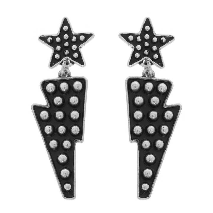 CC Wholesale Clothing - Wholesale Dangle Earrings - Western Bubble Thunder Post Dangle Earrings1