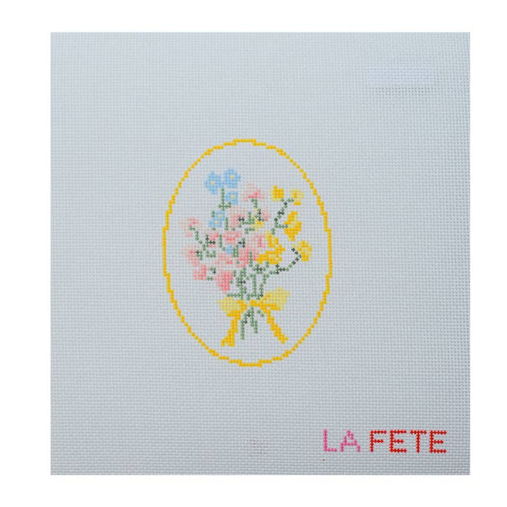 Cameo Floral de Primavera Lienzo de Aguja Pintado a Mano para venta al por mayor de La Fete Needlepoint