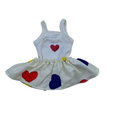 LEOPOLDINE body hart rood + rok multi + haarband voor wholesale door Maman Poule et Papa Coq