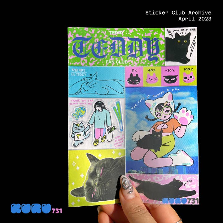 Teddy-Fanclub-Aufkleberblatt für den Großhandel von kuru731