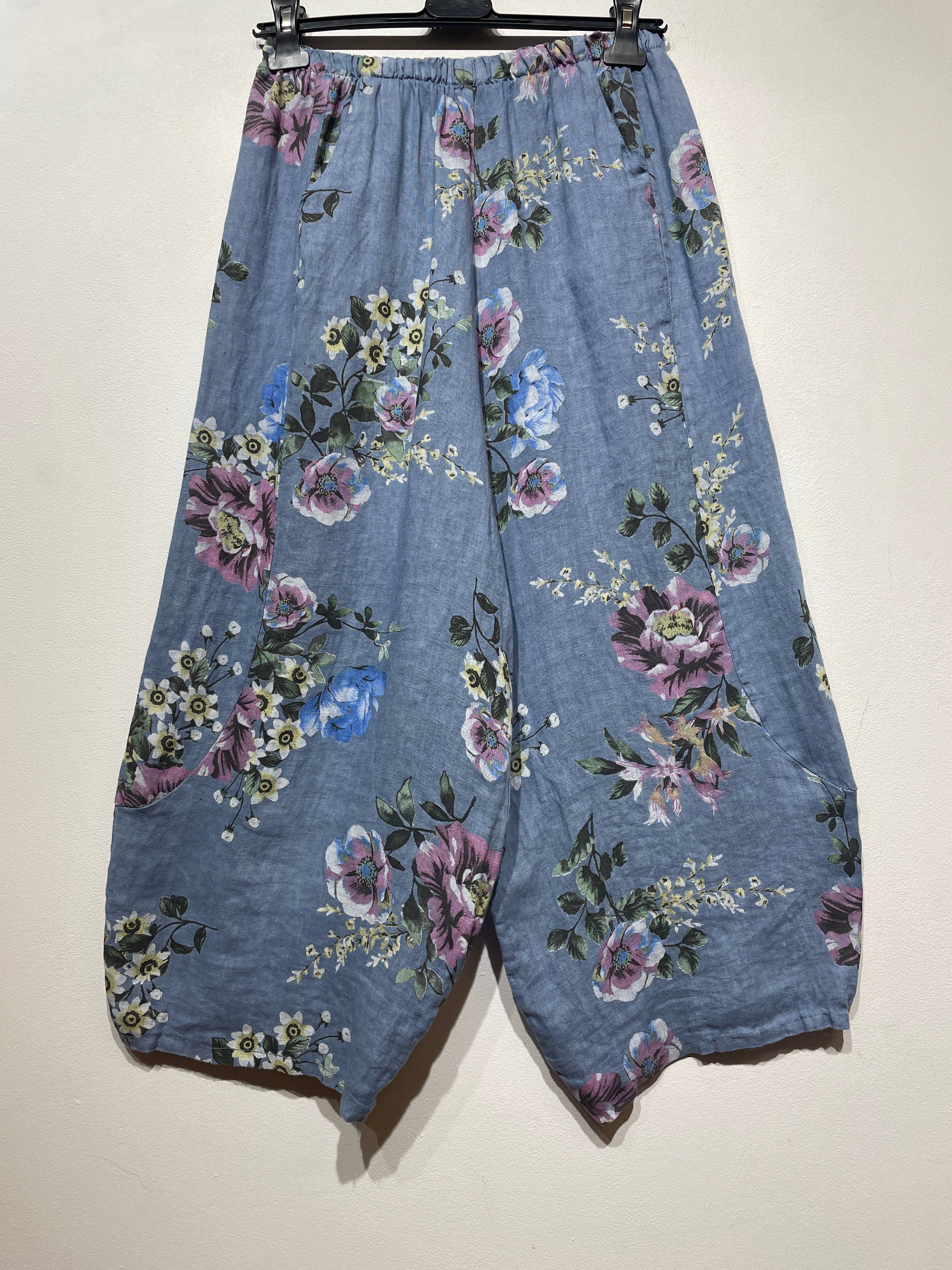 LINEN & COTTON HOUSE - Wholesale Broek - Dames - 75096 linnen broek met zakken en nieuwe print15
