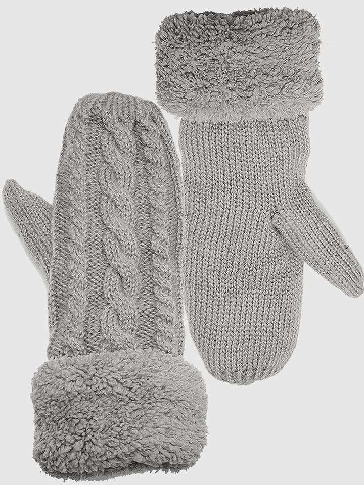 Fleece Lined Acrylic Knit Winter Gloves for wholesale by Wild Honey