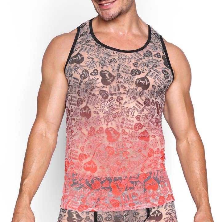 Love Bites Burnout Black Ombre Tank for wholesale by Skull & Bones