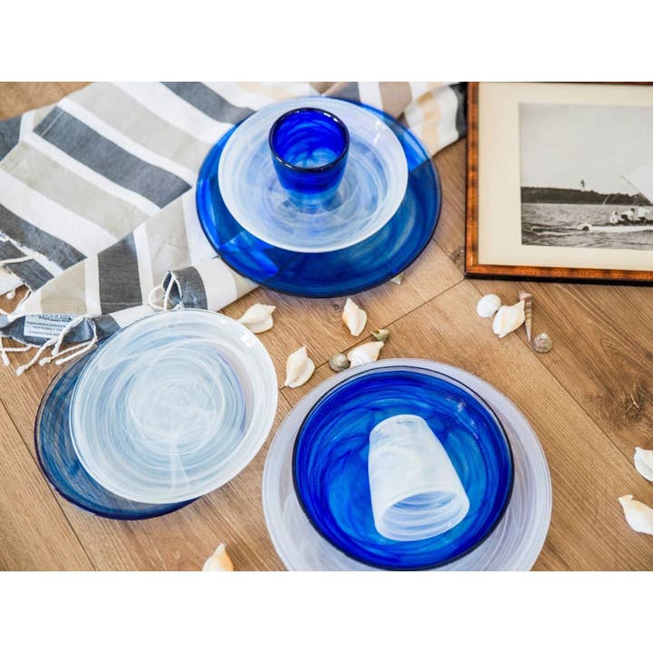 H&H - Vendita all'ingrosso Piatto - Piatto Frutta Alabastro In Vetro Bianco cm 212