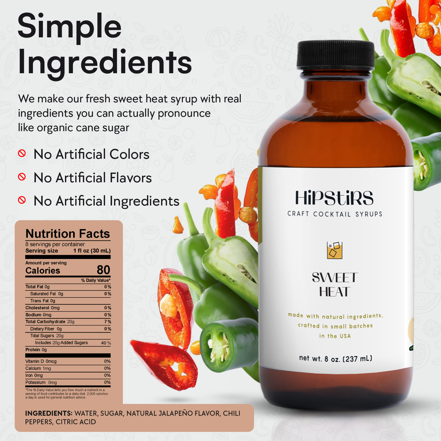 Liquid Alchemist Syrups - Wholesale Cocktail Mix/Syrup - HipStirs Sweet Heat Jalapeño Simple Syrup4