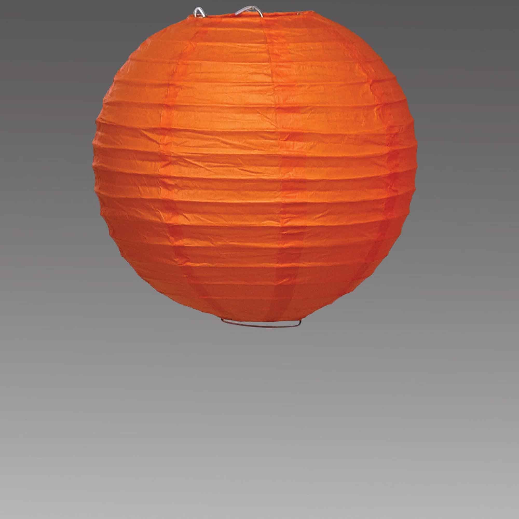 Orange Lanterne en papier de huit pouces - Orange en vente sur Faire0