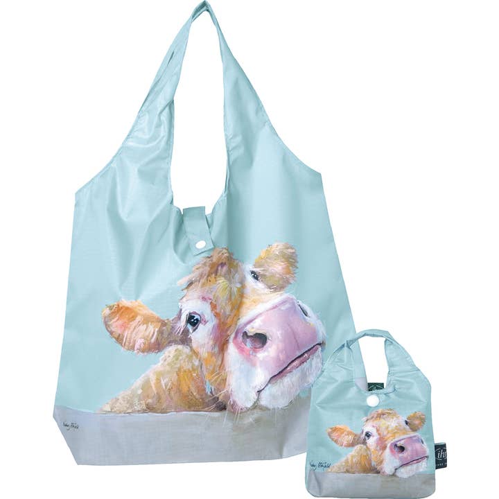 Sac shopping : COW BELLA bleu clair pour la vente par Carsim Trading Inc.