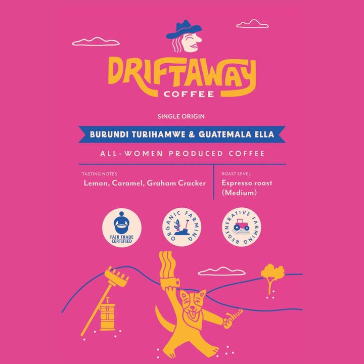 Driftaway Coffee - Wholesale Ground Coffee - Women-grown Coffee Bag for Gift Baskets