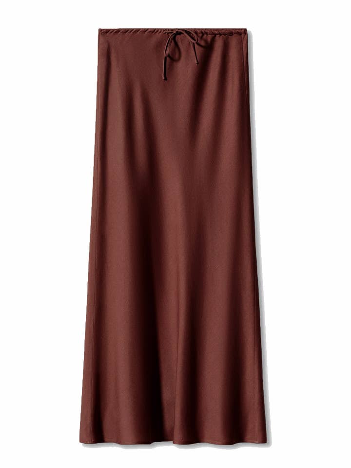 Rosa Clothing - Wholesale Skirt - Women's - High-waist wrap maxi satin skirt17