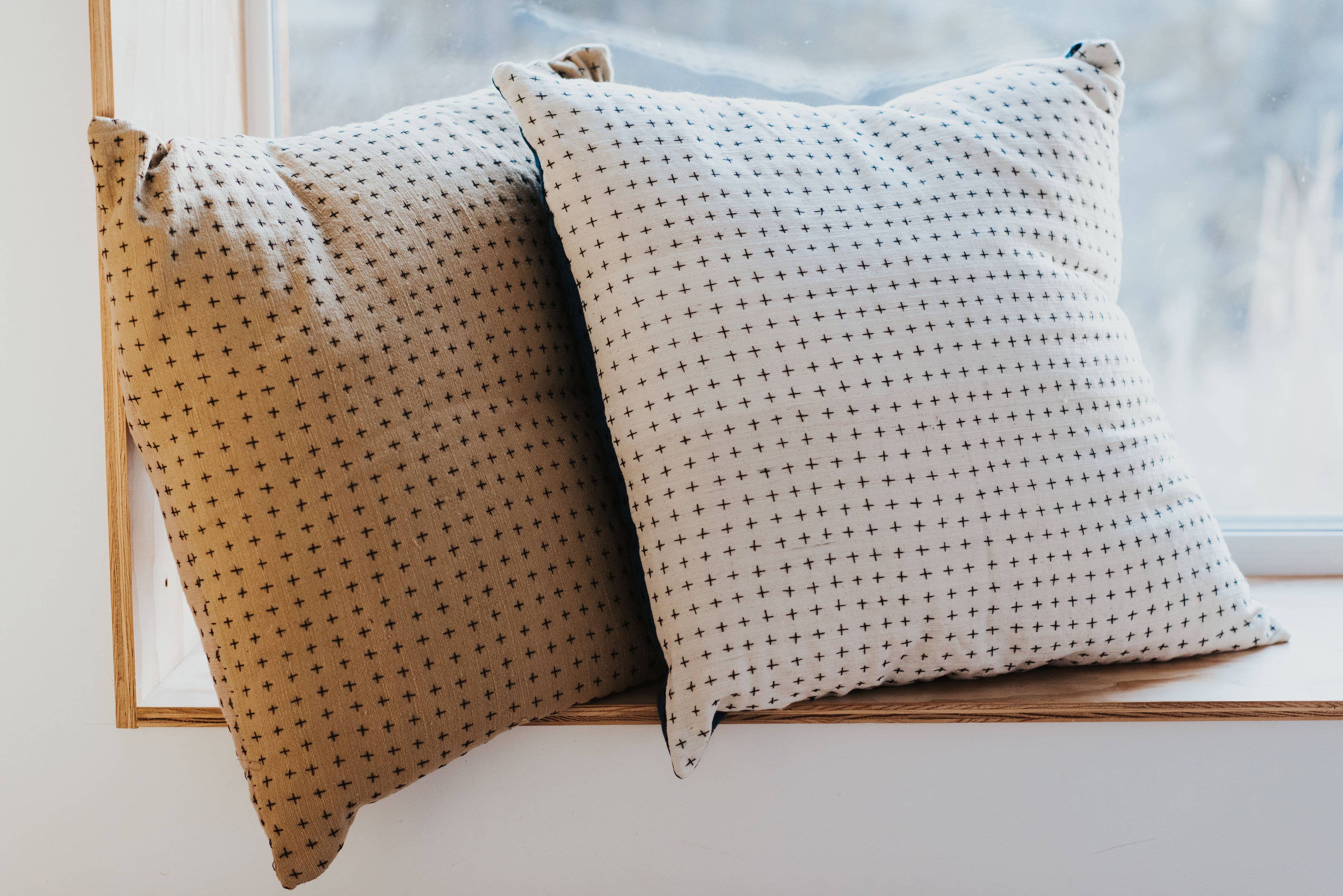 Happy French Gang - Wholesale Throw/Decorative Pillow - Mustard and Himalayan Pillow 2 sizes2