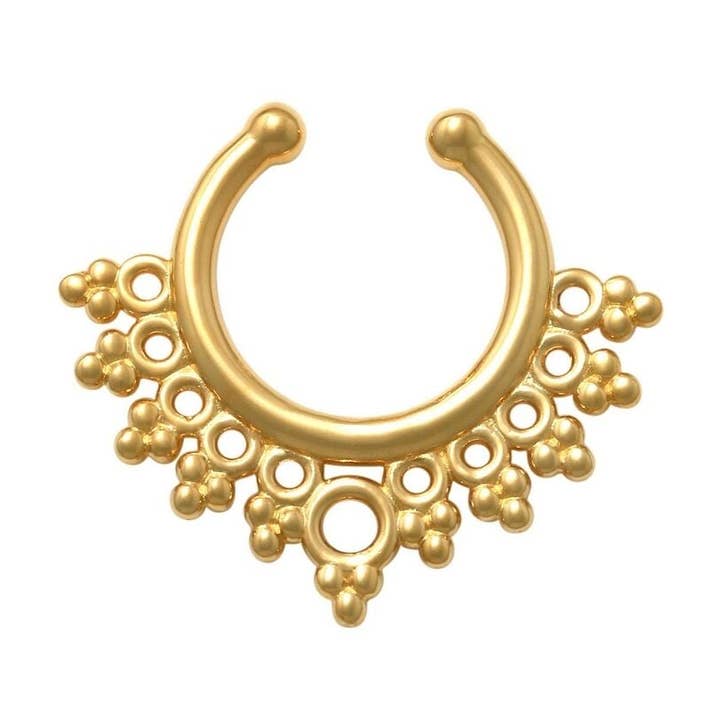 Oro macizo de 10 quilates | Anillo de tabique | Joyas corporales | Oro macizo | Piercing Daith | Se para venta al por mayor de Zahav Jewelry