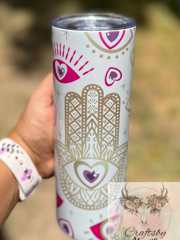 Evil Eye Tumbler for wholesale by CraftsbyMoreno
