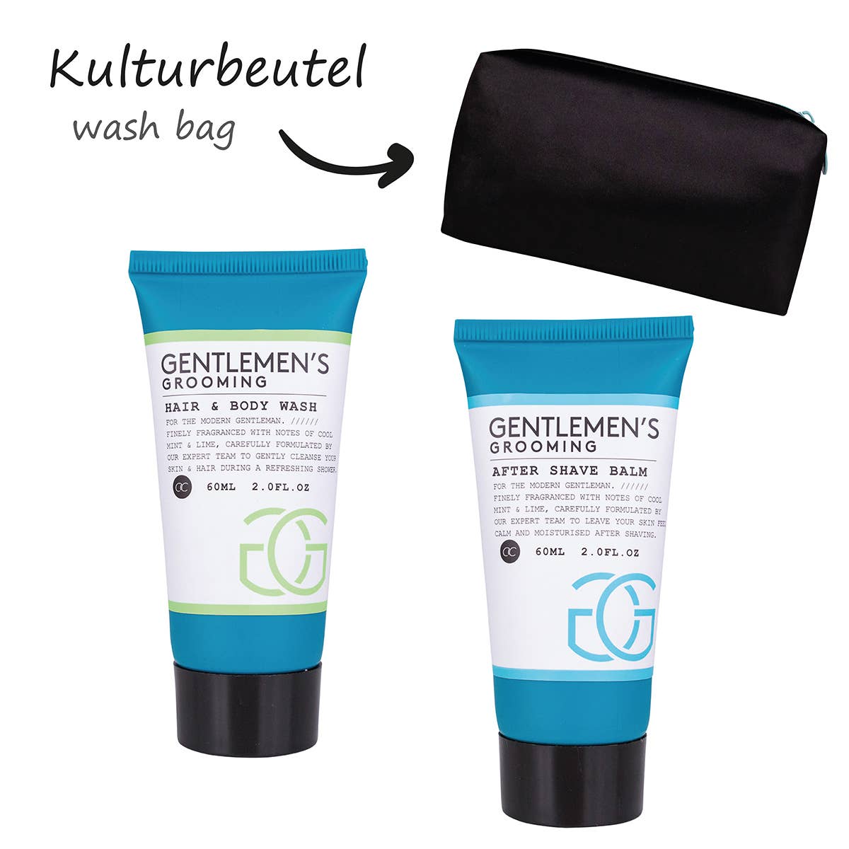 Accentra - Wholesale Bath & Body Set - Men's - Gentlemen's Grooming Gift Set in Toiletry Bag1