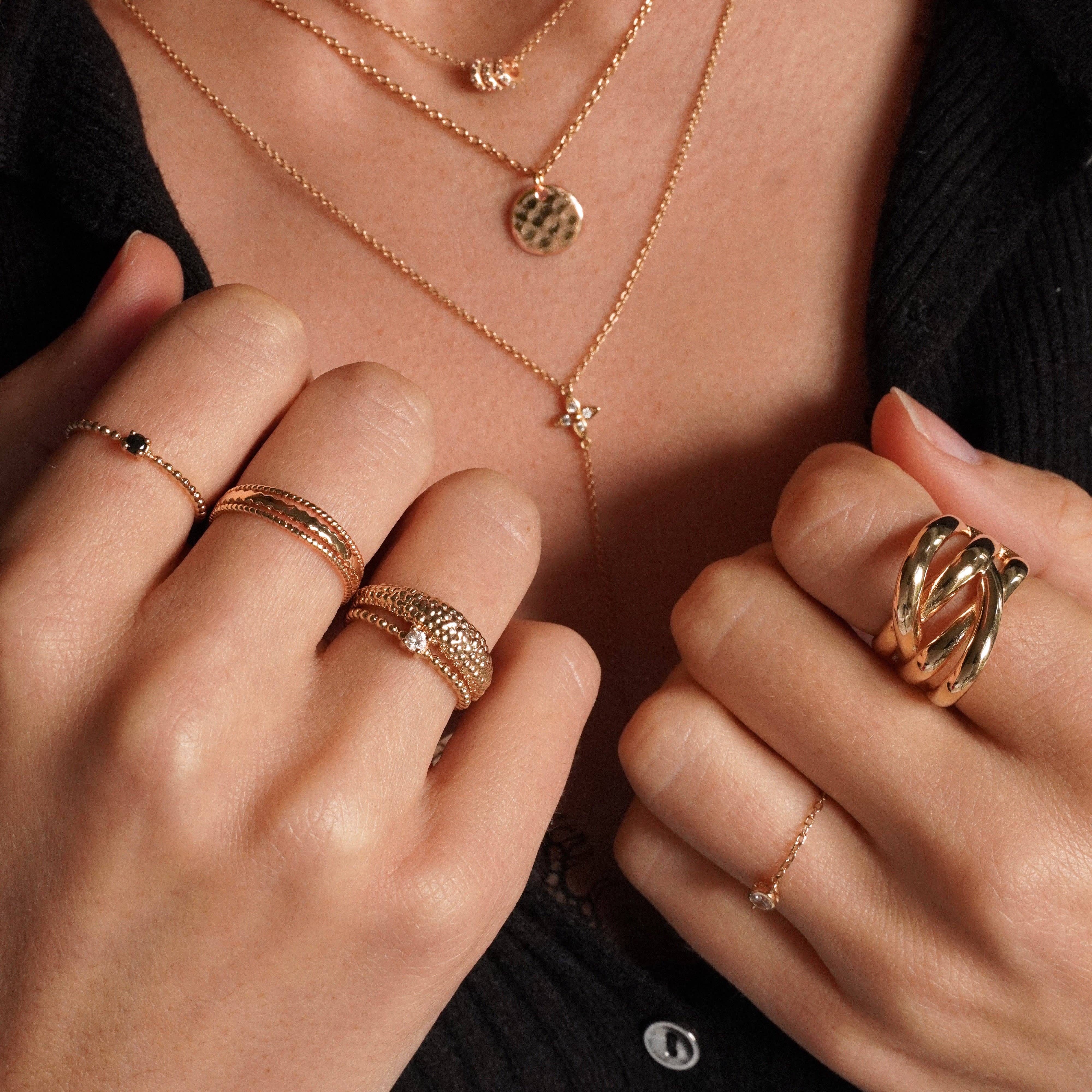 Meora Paris – wholesale Solitairering – Odyssey-ring i 18K förgylld2