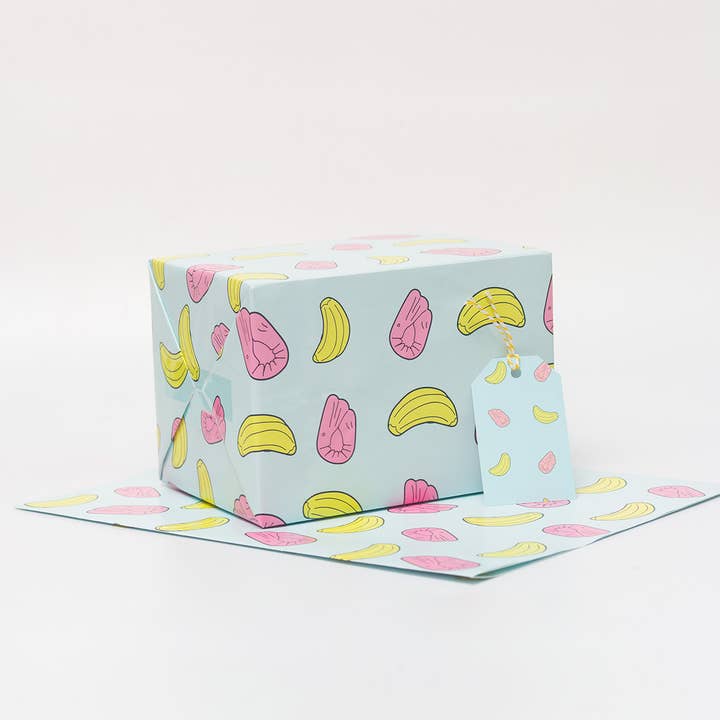 Papier cadeau - Crevettes et bananes pour la vente par St.Mango