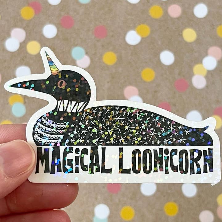 Beckamade - Wholesale Sticker - Magical Loonicorn Glitter Sticker