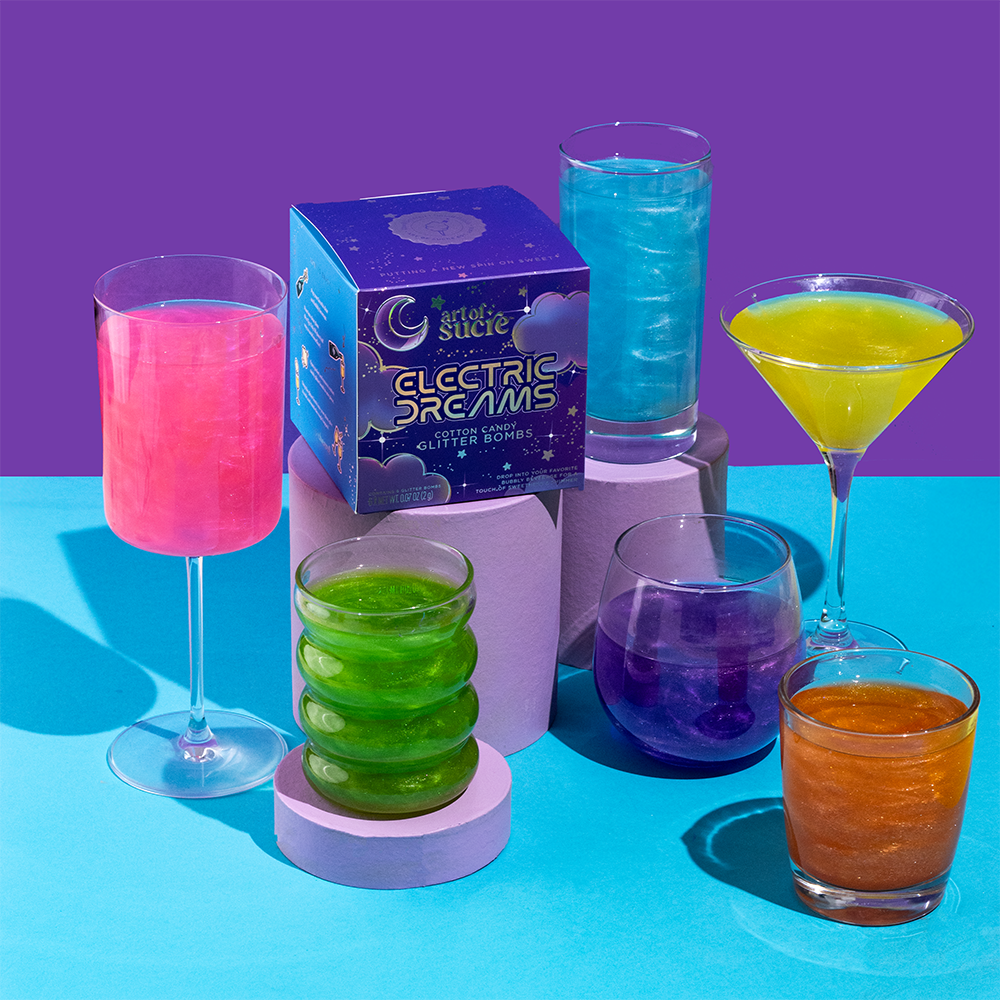 Art of Sucre - Wholesale Cotton Candy - Electric Dreams Cotton Candy Drink Glitter Bombs0