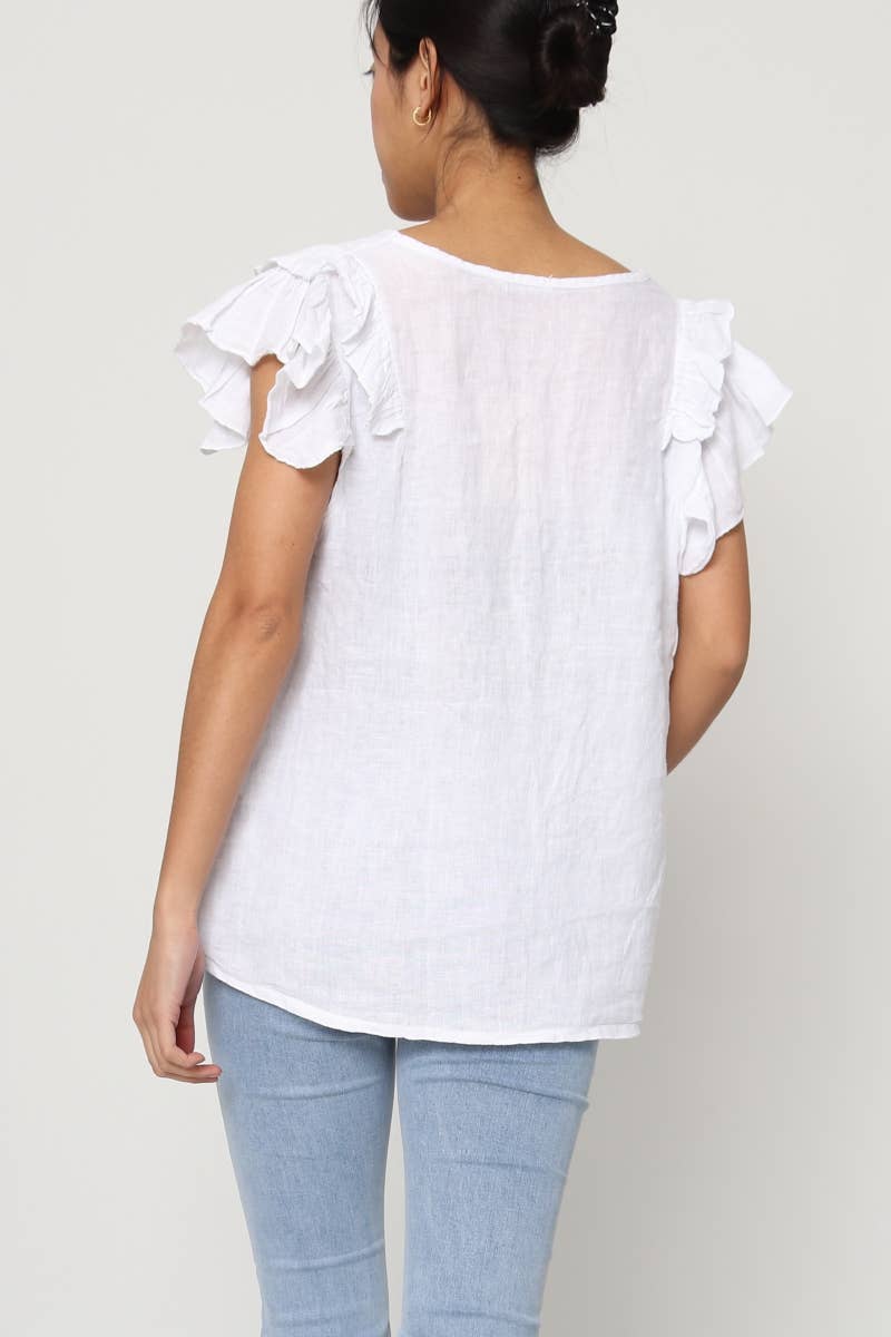 LÉA & LUC - Wholesale Blouse - Women's - 100% Linen Blouse REF. 1201918