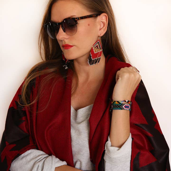 FOSTERIE – Engroshandel Hængeøreringe og creoløreringe – Fire Beaded Øreringe3