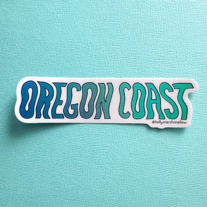 hollymarshmallow - Wholesale Sticker - Oregon Coast Vaporwave Sticker1