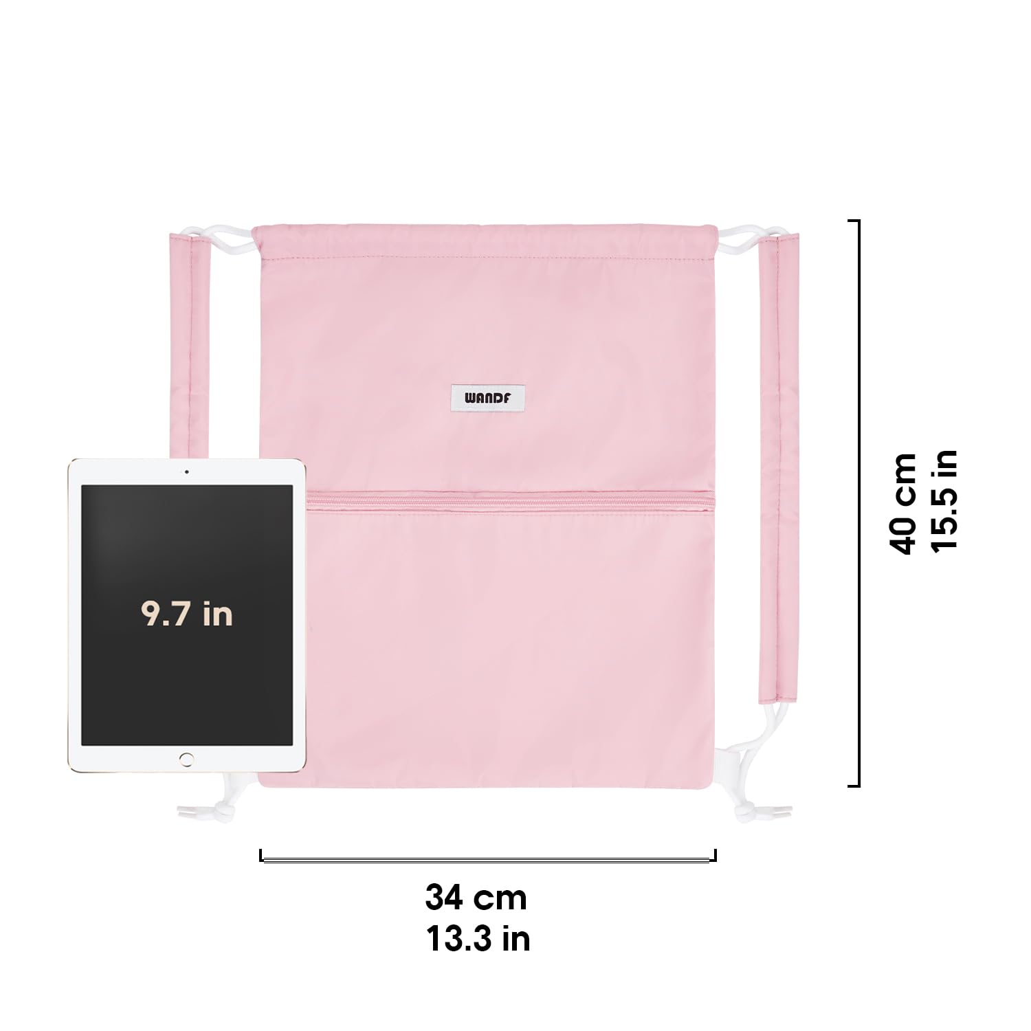 wandf - Wholesale Tas met trekkoord - Uniseks - Sportieve rugzak met trekkoord en dubbele schouderpads75