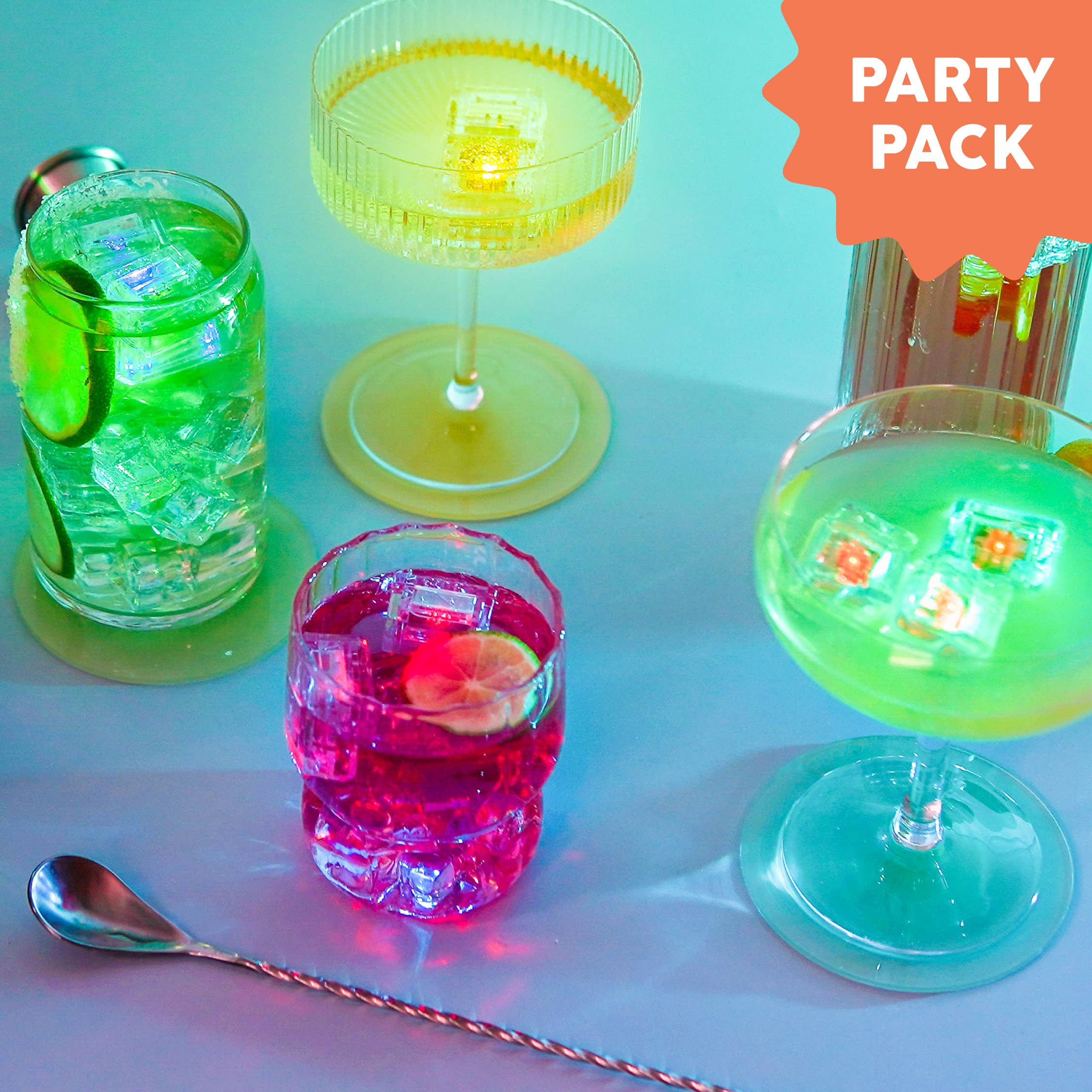 Glo Pals - Wholesale Bar Tool - Glo Cubes Multicolored 4-Pack2