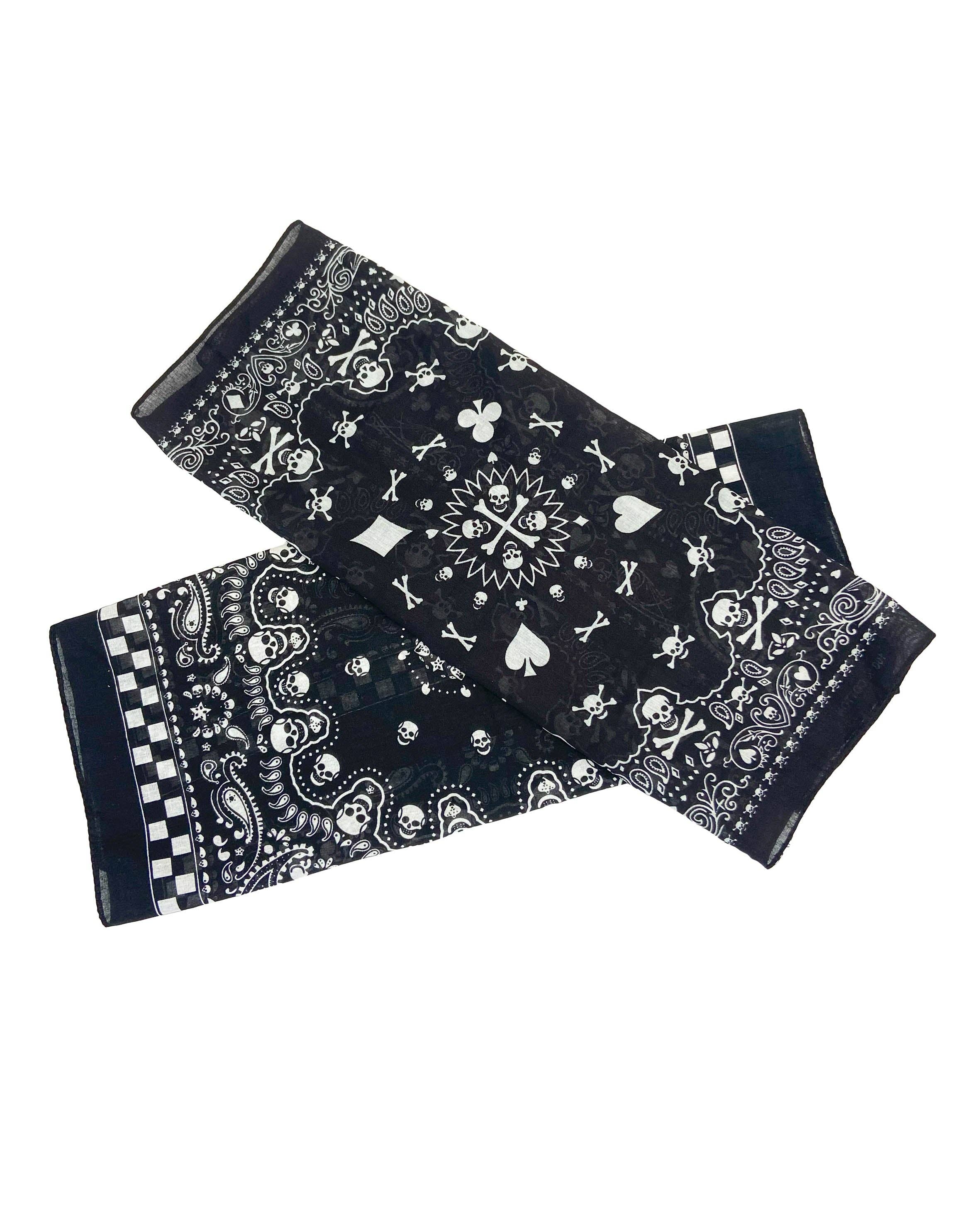 Preto e branco Bandana Preto e Branco de Copas e Espadas para venda a revendedores na Faire3
