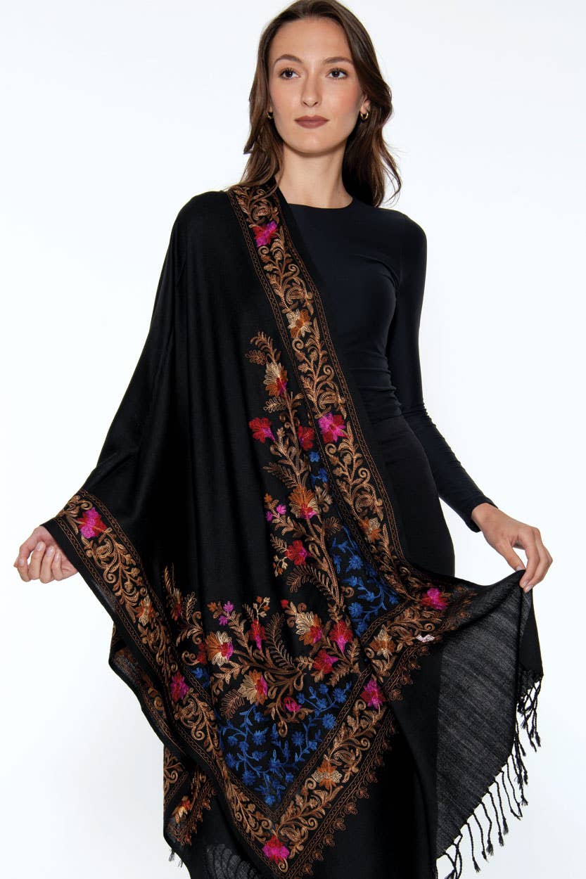 Sevya Handmade - Wholesale Wrap - Women's - Karuna Embroidered Shawls4
