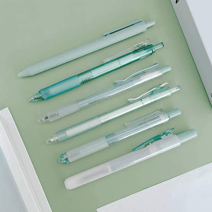 Wrapables.com - Wholesale Pen - Wrapables Retractable Rollerball Pens and Highlighter Set 637