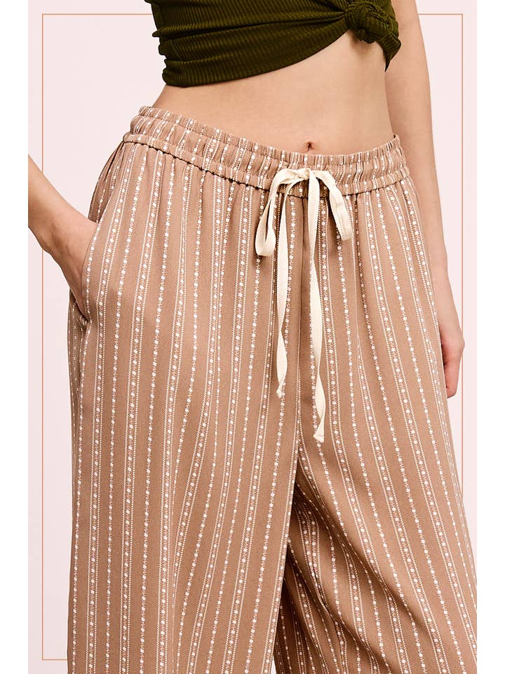 La Miel – Calças - Mulher por atacado – JDP4228-Calças de Design Padronizado de Corte Descontraído Com Bolsos16