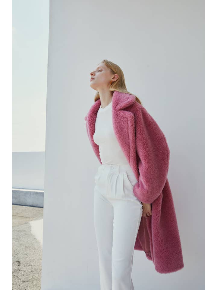 Pink The Teddy Coat for wholesale on Faire