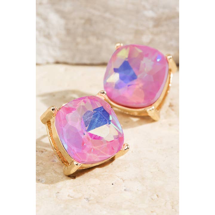 Urbanista - Vendita all'ingrosso Orecchini a bottone - Orecchini a bottone con vetro sfaccettato13