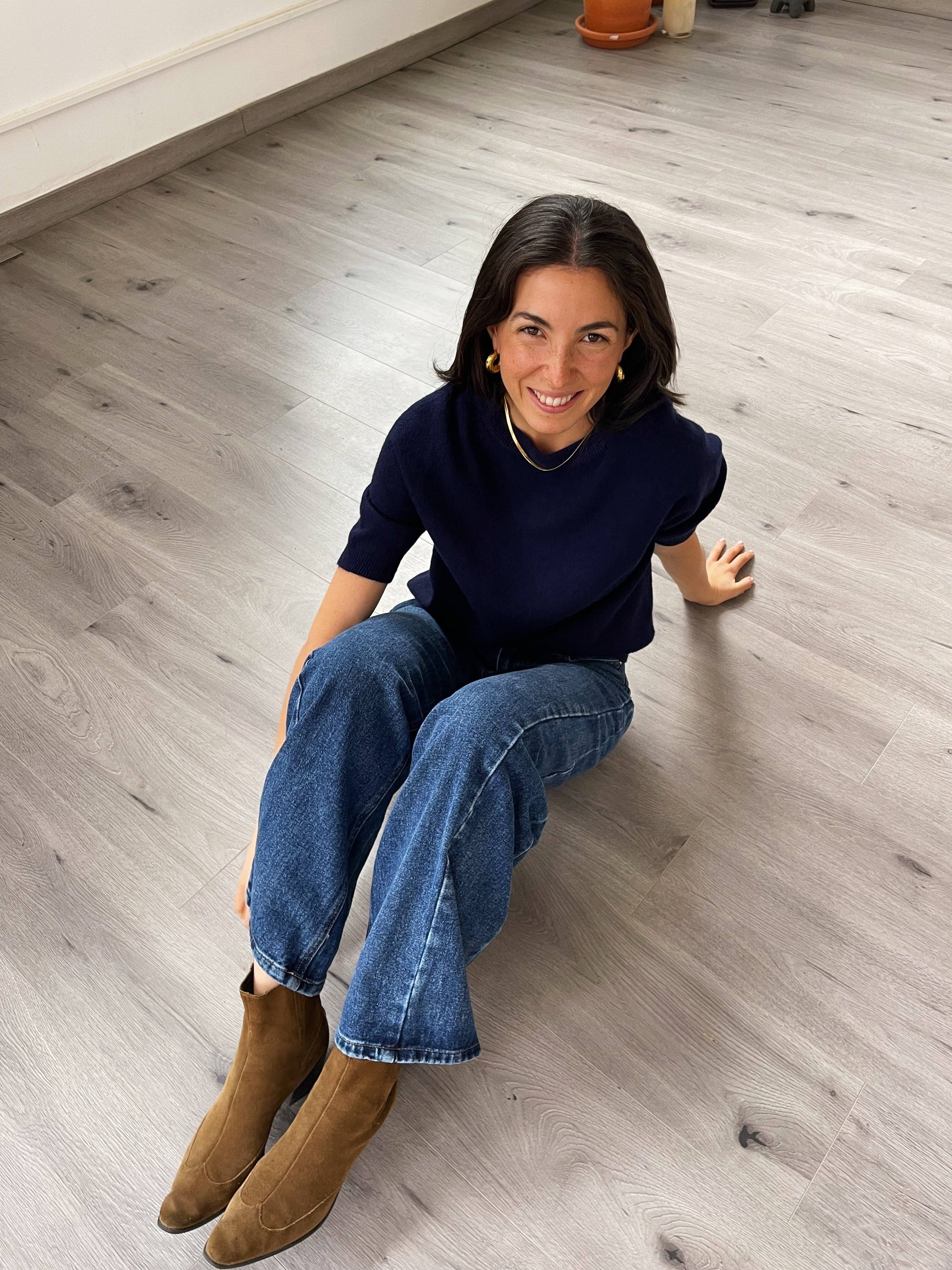 MindTraveler – Großhandel Strickoberteil – Damen – Navyblaues Punto T-Shirt13