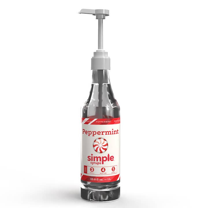 Peppermint Simple Syrup for wholesale by Compass Coffee