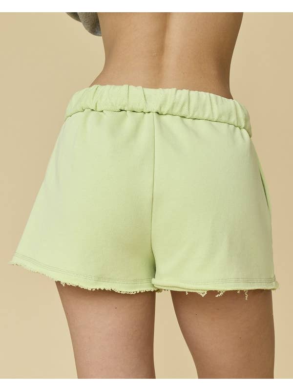 Lime PP18076 - Leilani Rolled Waistband Shorts for wholesale on Faire