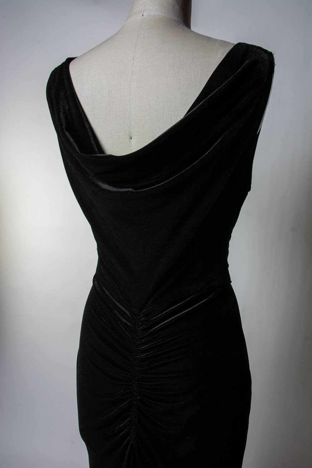 Heart of Haute - Wholesale Dress - Women's - MTO- Athena Gown, Black Stretch Velvet 10