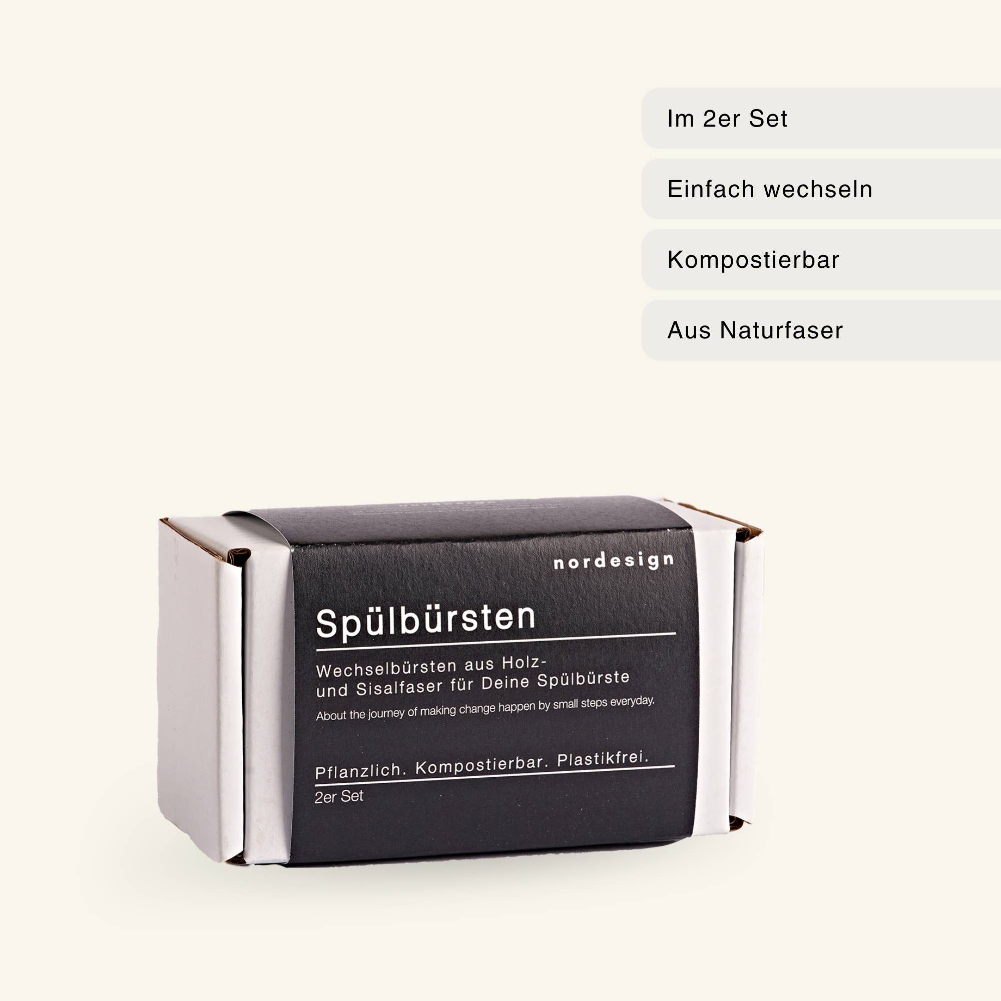 nordesign - Wholesale Cleaning Brush - Replaceable brushes (set of 2) - Made of wood & sisal fibers3