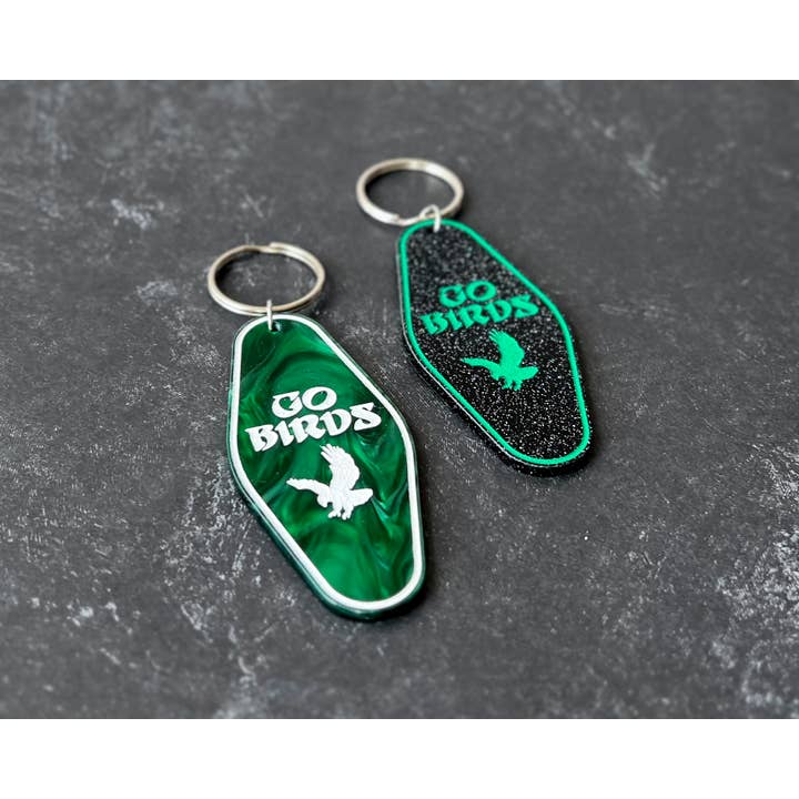 Studio Bladel - Wholesale Keychain - Unisex - Go Birds acrylic motel key style keychain3