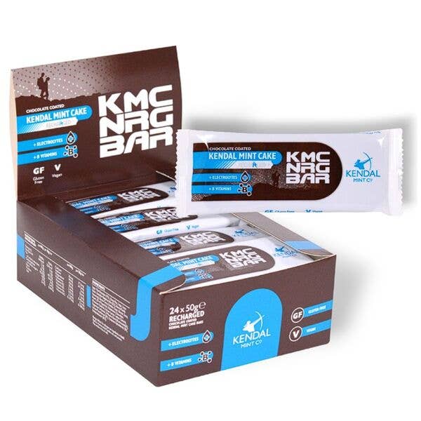 Kendal Mint Co® – Großhandel Snack-Riegel – Energieriegel (vegan), schokoladenbeschichteter Kendal-Minzkuchen (50 g)