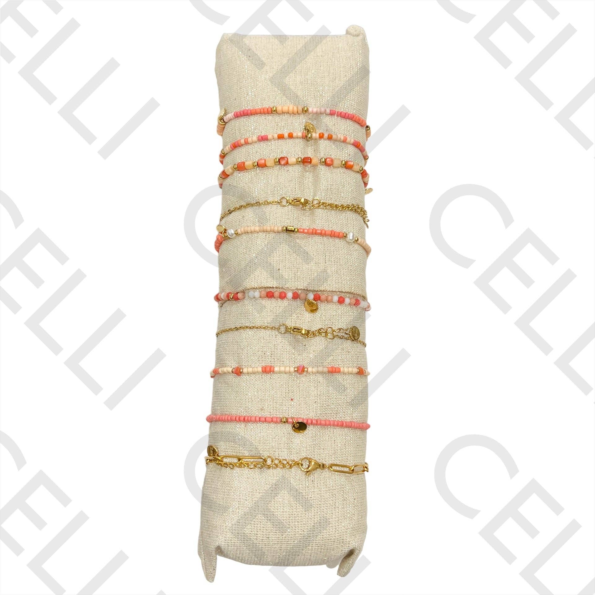 Celli Biju - Wholesale Jewelry Set - Set of Bracelets (10) - beads, natural stones, and steel5