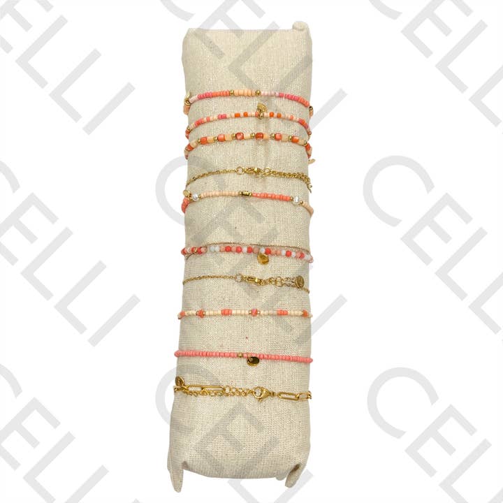 Celli Biju - Wholesale Jewelry Set - Set of Bracelets (10) - beads, natural stones, and steel5